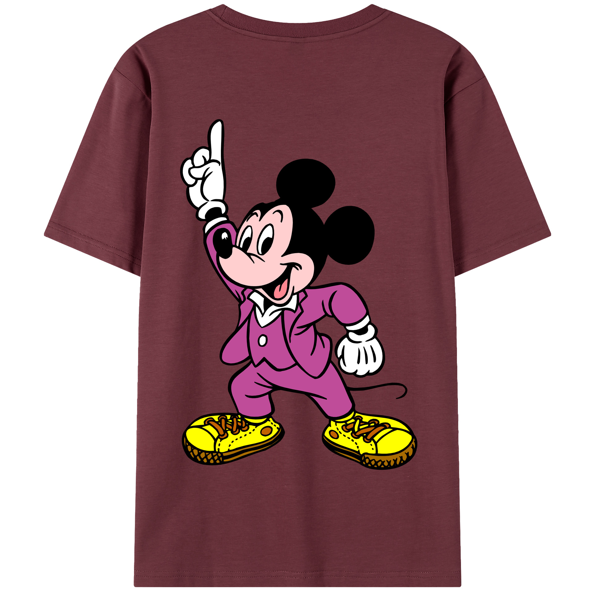 （画像用） ミッキーマウス Mickey Mouse 綿100％半袖Tシャツ（背面プリント）